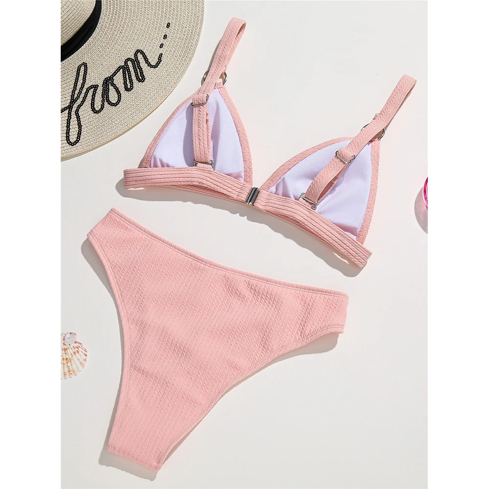 

Sexy Bikini Swimwear Women New Swimsuit Female Two Pieces Bikini Set Solid Bathing Suits Summer Beach Wear Bather Swim Lady