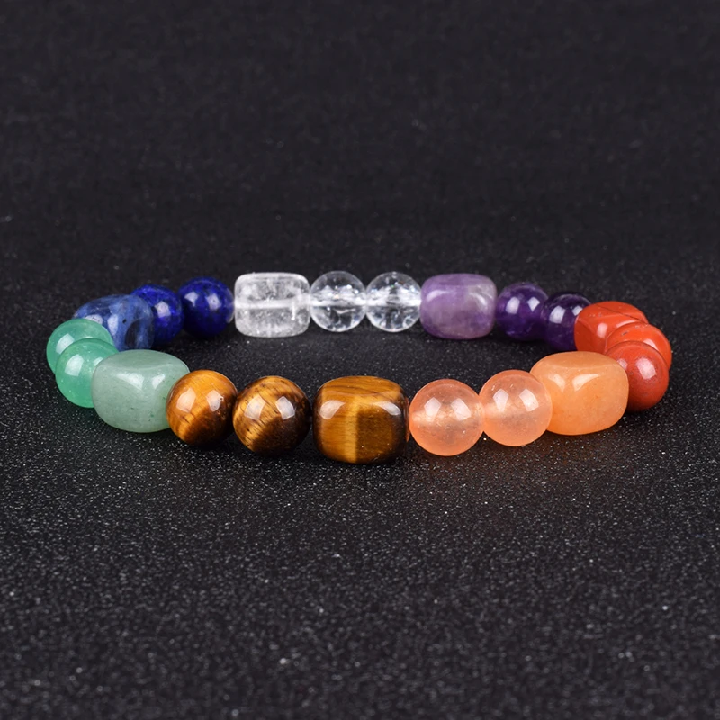 Fashion 7 Chakra Prayer Bracelets Men Nature Stone Beads Balance Bracelets & Bangles for Women Yoga Healing Reiki Mala Jewelry
