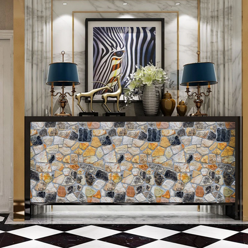 Домашний декор 3D ПВХ древесина настенная бумага кирпич камень самоклеящиеся