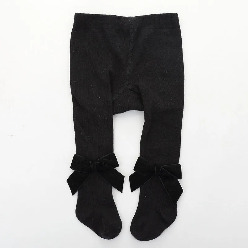 0-1Y style 1 black Милые колготки для маленьких девочек; детские колготки с бантиками; колготки для маленьких девочек; сезон осень-зима; мягкие колготки для новорожденных; колготки для малышей - Color: 0-1Y style 1 black
