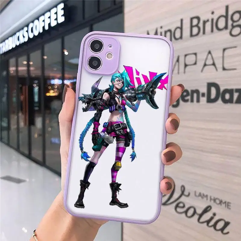 

League of Legends characters Phone Case Matte Transparent for iPhone 7 8 11 12 s mini pro X XS XR MAX Plus cover funda