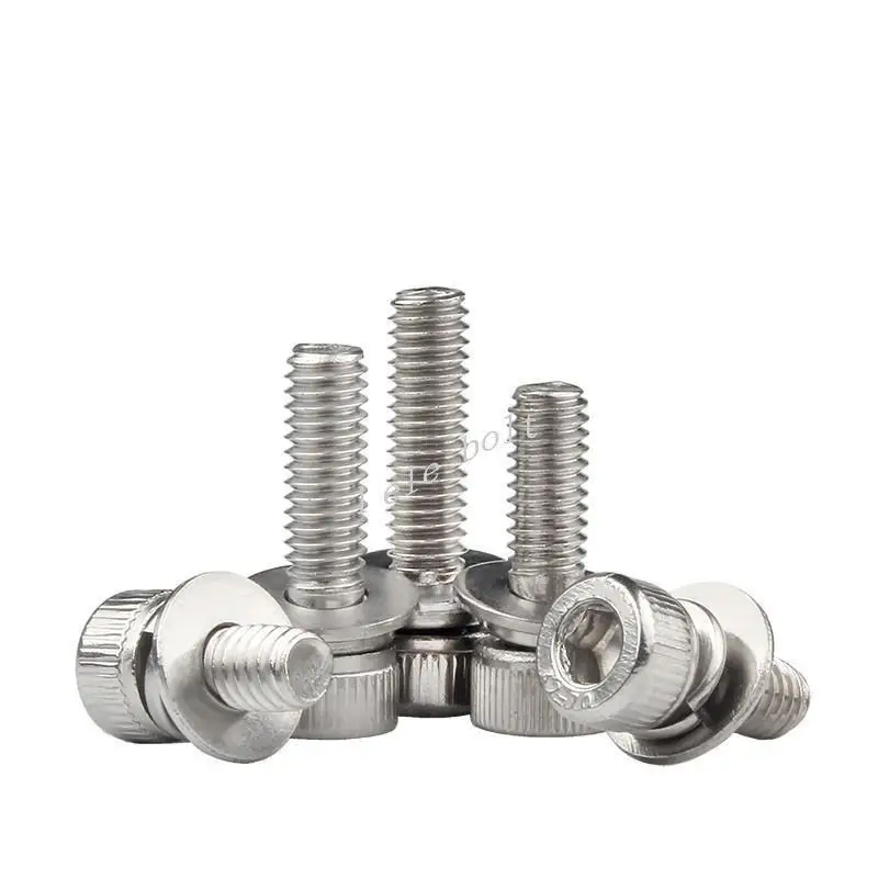 

M2 M3 M4 M5 M6 M8 M10 M12 304 Stainless Steel Hexagon Socket Screws Cup Head Hexagonal Bolt Screw Nut Gasket Combination