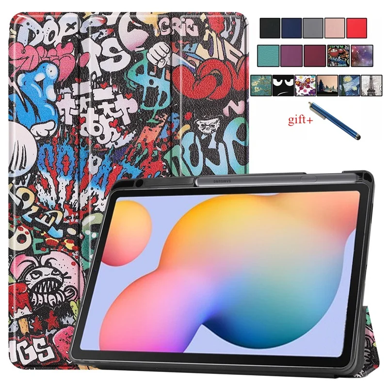 Новинка 2020 чехол для Galaxy Tab S6 Lite с держателем ручки трехскладной Funda Samsung 10 4 S