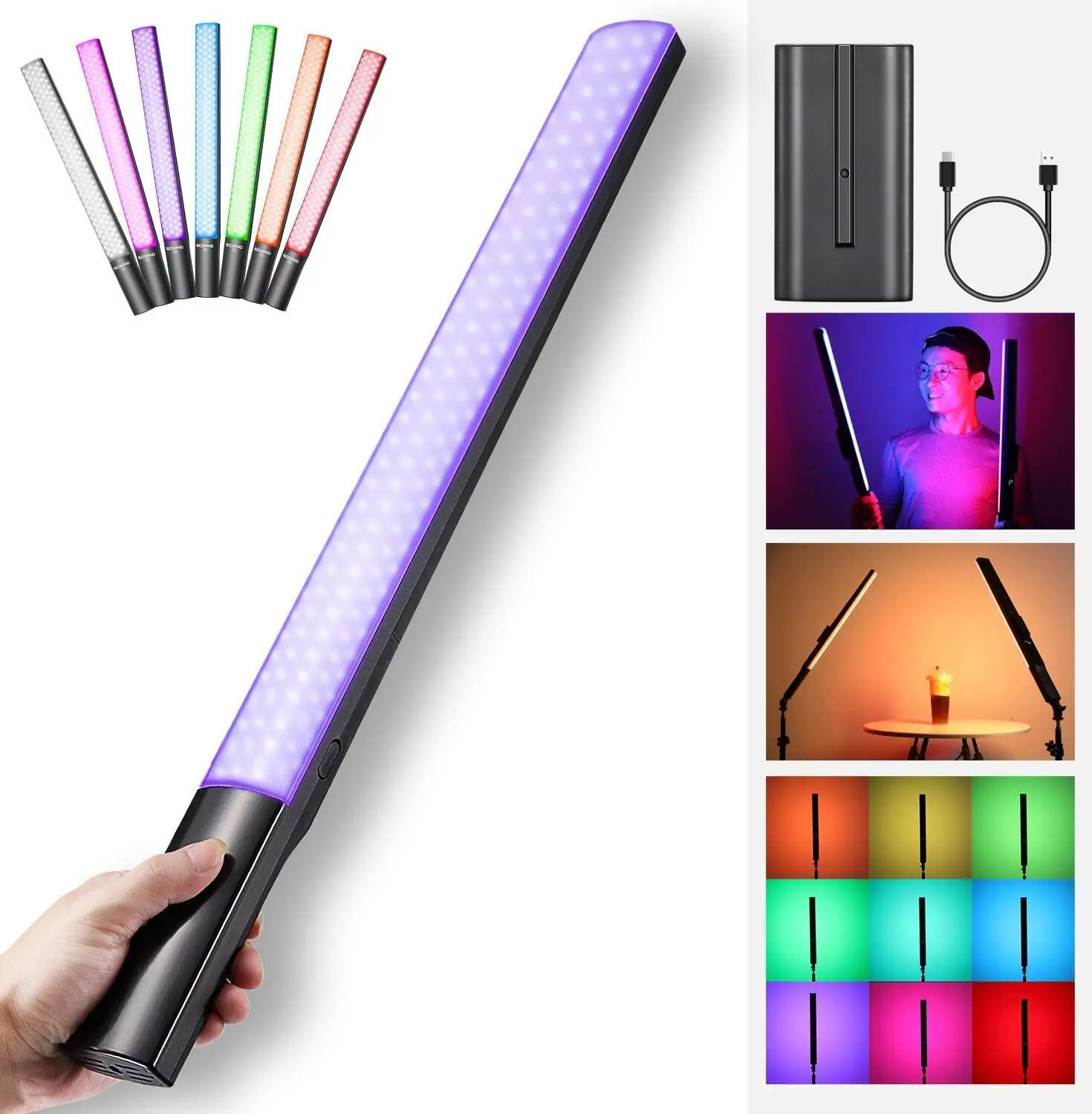 Светодиодная ручная палсветильник soonphop20 регулируемый сенсорный свет Bi-colo 2500k-8500k