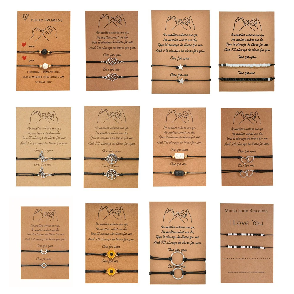 

Charmsmic White Black Glass Beads Couple Bracelets For Women Girls Friends High Quality DIY Jewelry Factory Wholesale Price