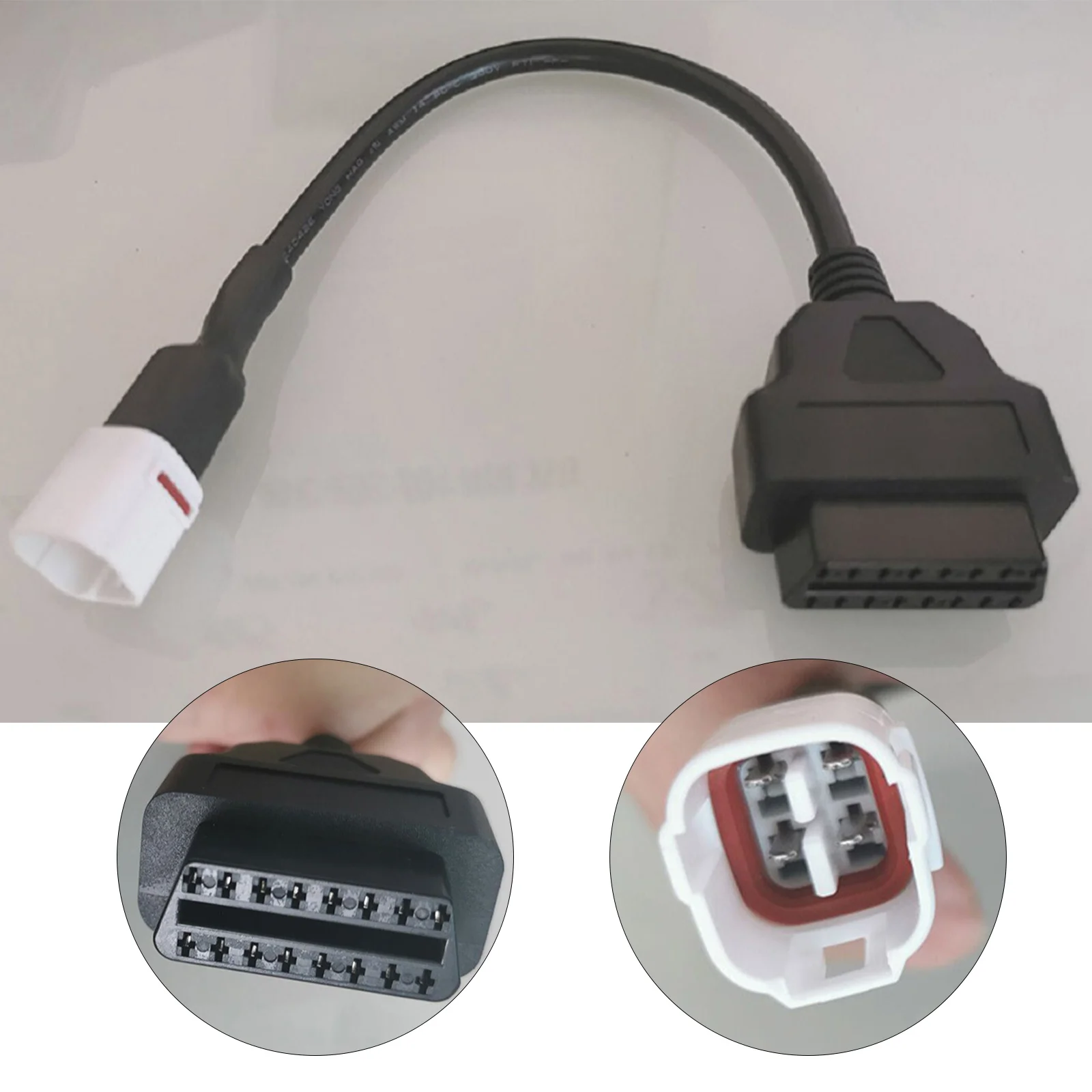 4-штырьковый OBD2 считыватель кодов неисправностей мотоцикла, сканер диагностического кабеля, инструмент для подключения.