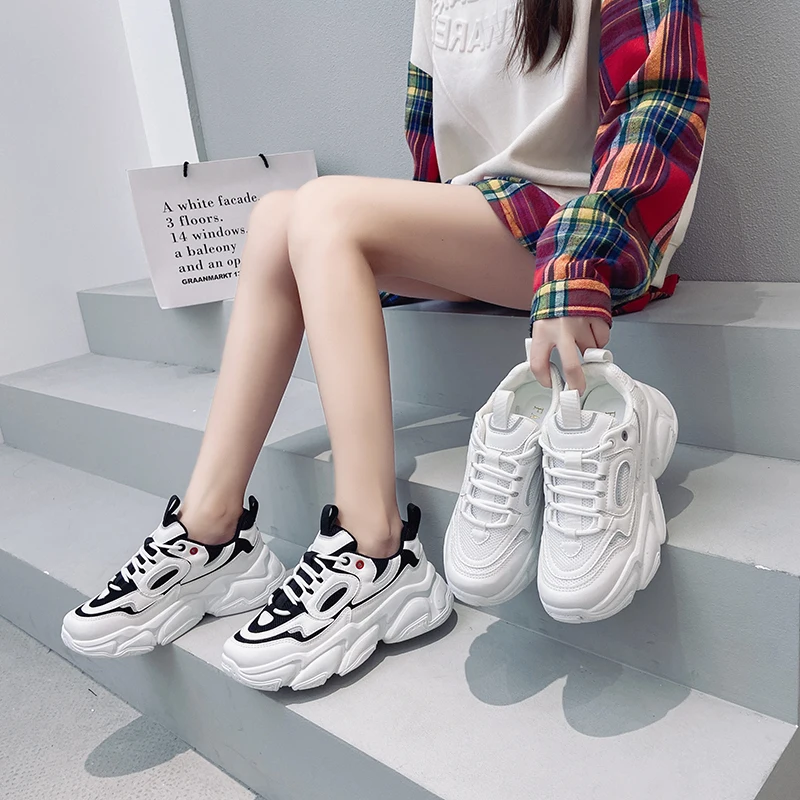 

Autumn 2021 new Korean version daddy shoes students running sports shoes heightening shoes leisure fashion women
