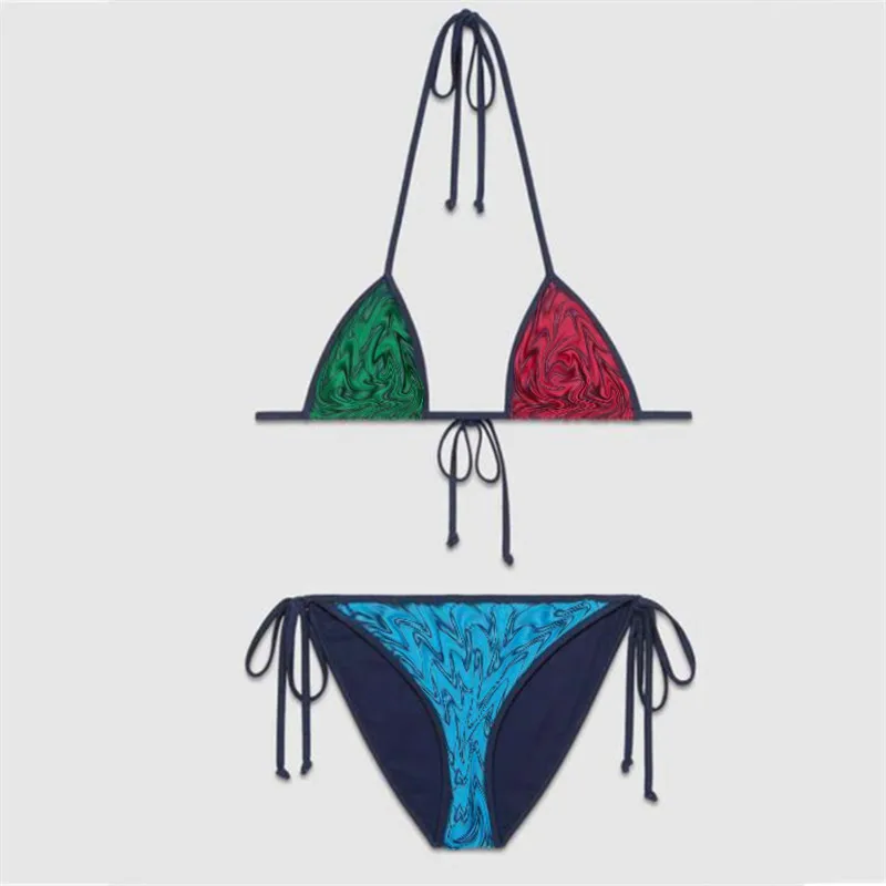 

G6050 Bikini 2021 push up 2 piece swimsuit Women Swimwear Beachwear Print Bikinis Bathing Suit female maillot de bain femme