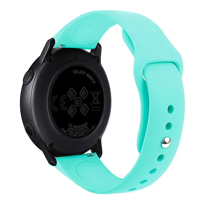 Зеленый UTHAI G01 силиконовый ремешок для samsung gear watch 20/22 ММ Спортивный резиновый ремешок подходит для плоских интерфейсов наручные часы 20 мм 22 мм - Цвет ремешка: Зеленый