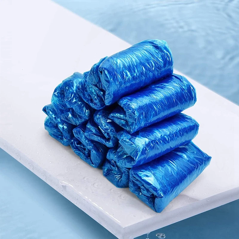 

200 Pcs Waterproof Oversleeves 15.7 Inches Long, Blue Protective Sleeves for Arms, Heavy Duty Polyethylene Sleeve Covers with El