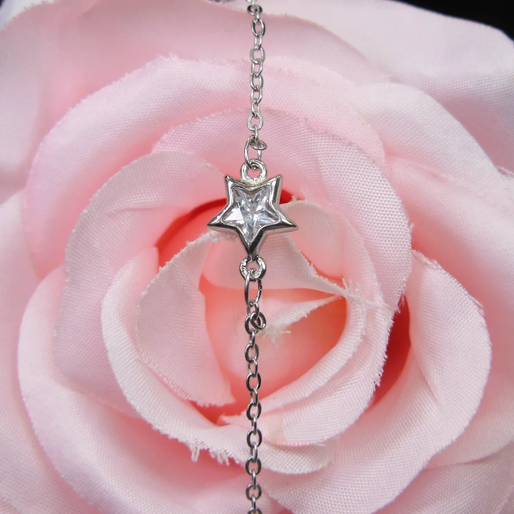 2 метра 8 мм звезда кубическая инкрустация цирконием медная цепь для DIY аксессуары