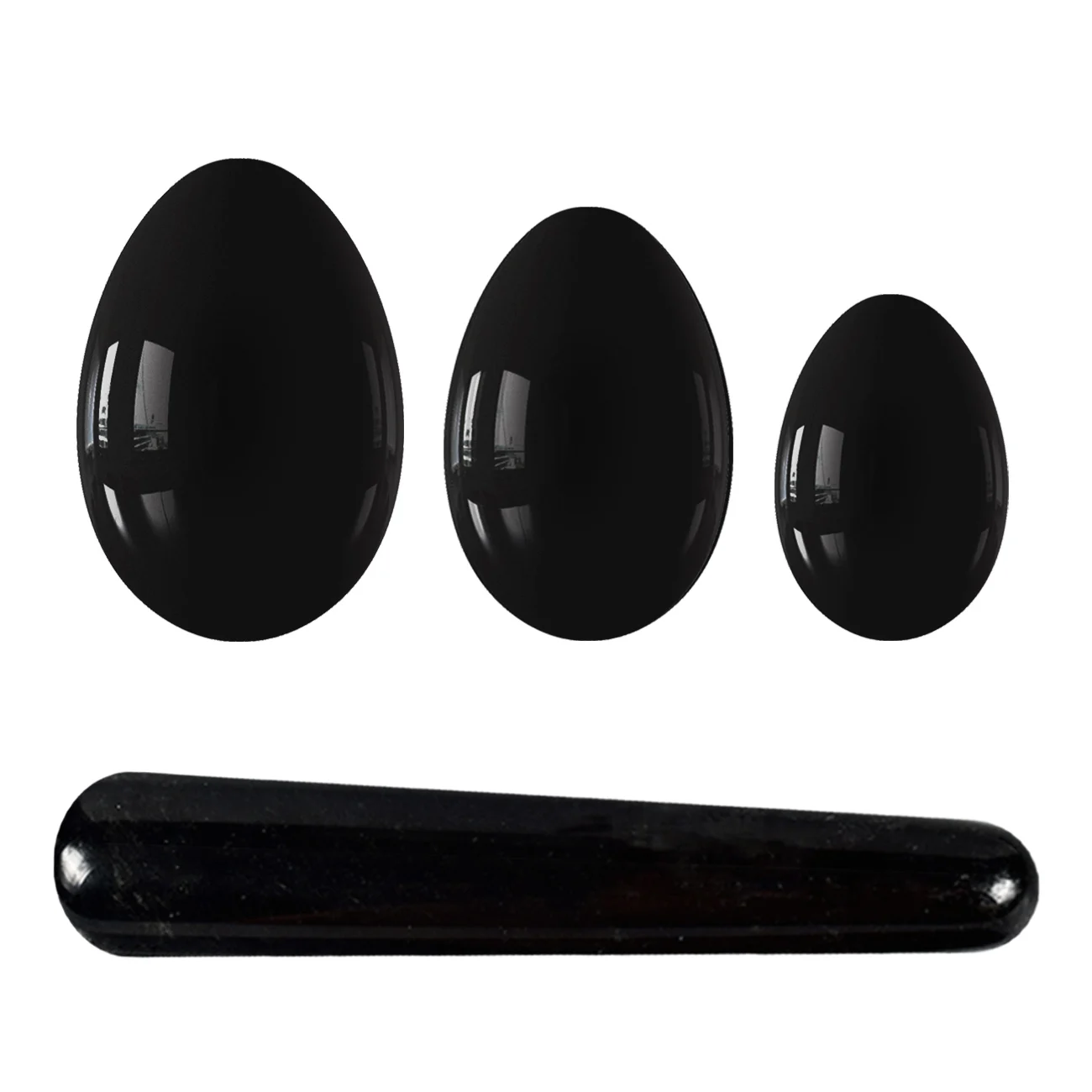 

Undrilled Yoni Egg Set Natural Jade Eggs Women Kegel Exerciser Vaginal Muscles Tightening Ball Massage Yoni Wand Jade Massager