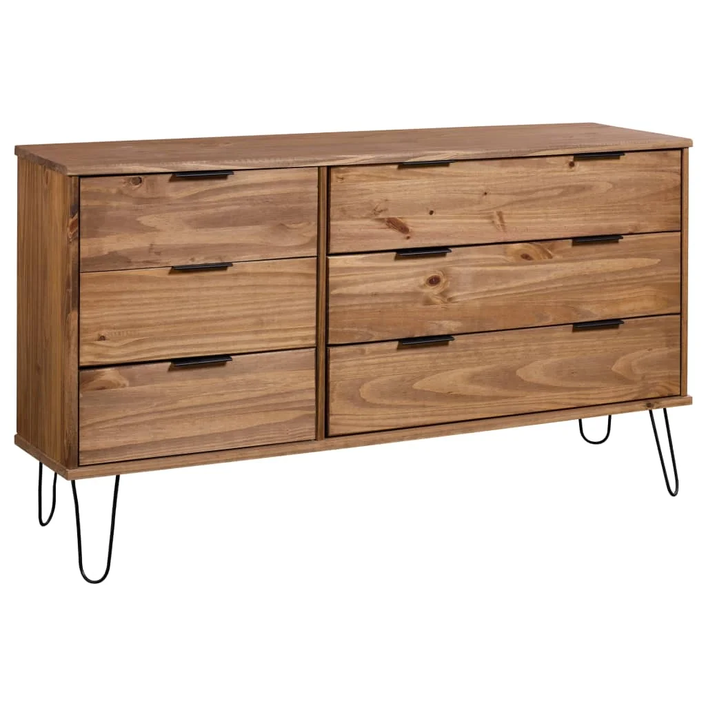 

Шкаф с выдвижными ящиками 47x15,6x29 дюймов из массива сосны
