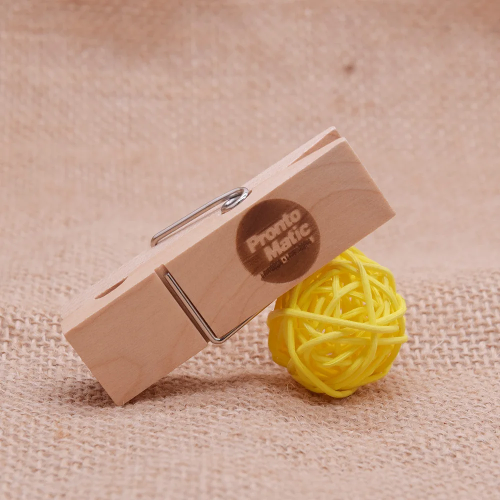 Зажим для ручки l деревянный usb + коробка флэш-накопитель 4 ГБ 8 16 32 64 фото подарок