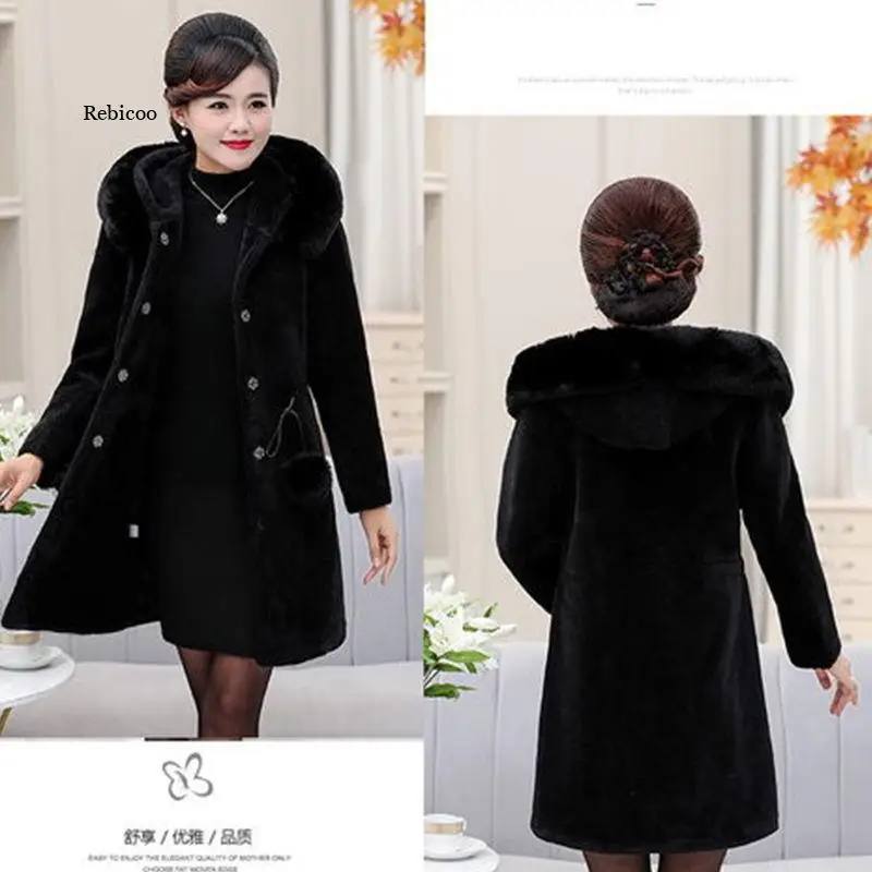 Зимняя толстовка куртка Женское пальто из искусственного меха осенне-зимнее