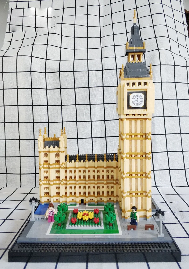 Британия всемирно известная архитектура Биг Бен nanobrick Elizabeth Tower Лондон Англия микро алмаз строительный блок модель игрушки
