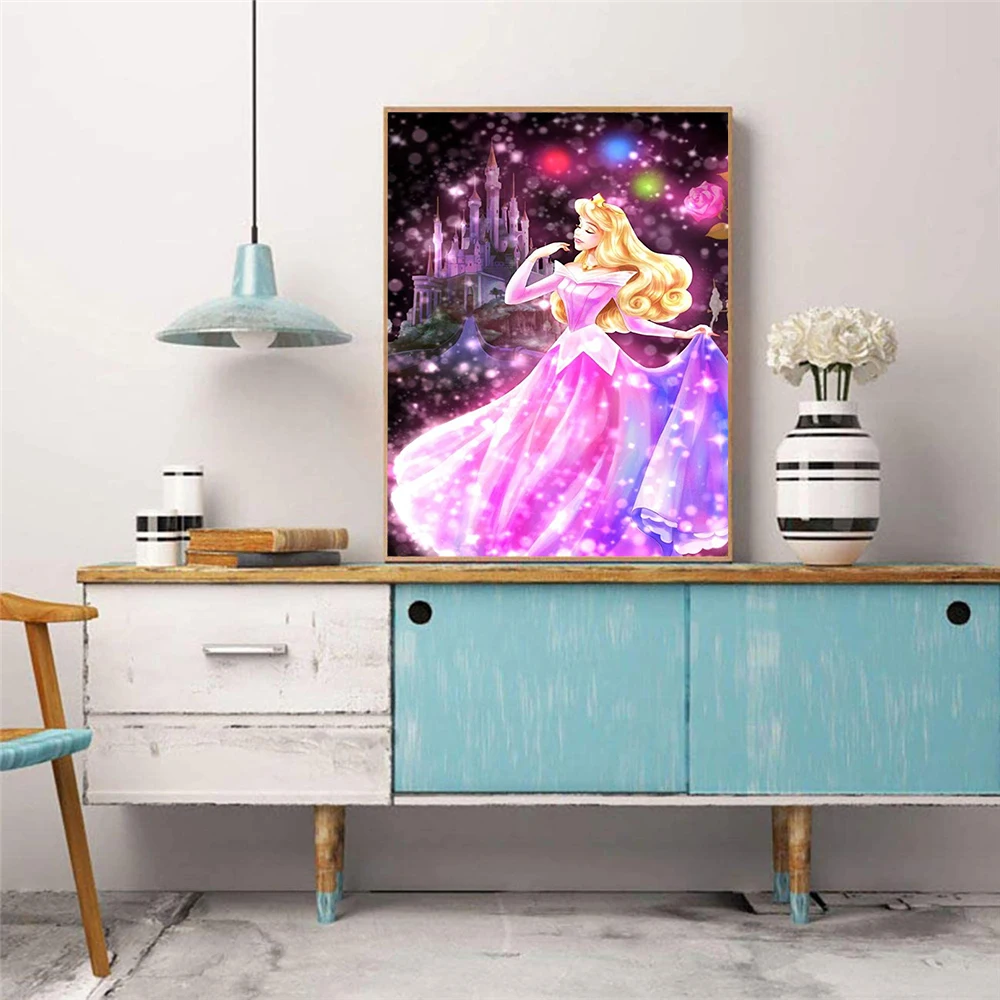 Алмазная живопись персонажи диснеевских принцесс 5D DIY искусство мультфильм