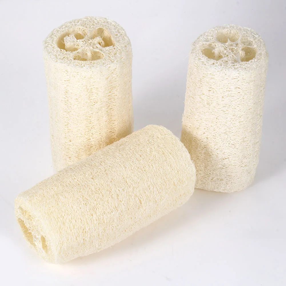 

3Pcs Natural Loofah Luffa Loofa Bath Body Shower Sponge Scrubber Tools AUG889
