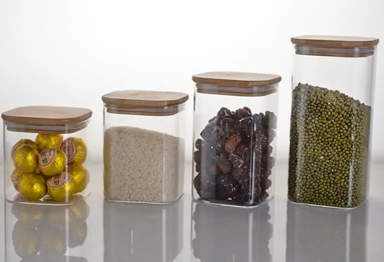 1 шт. Квадратный Контейнер для хранения продуктов Бамбуковая крышка герметичный