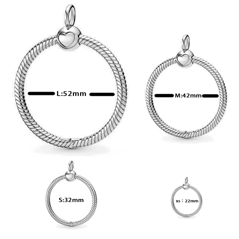 

Popular necklace pendant Women DIY 100% 925 Sterling Silver Moments Medium O Pendant Charm fit Original Pandora Bracelets