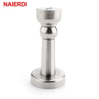 naierdi sliver stainless steel magnetic door stop stopper door holder catch floor fitting with screws for family home