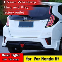 car styling for honda jazz fit tail lights led tail light led rear lamp drlbrake signal whole set high quality
