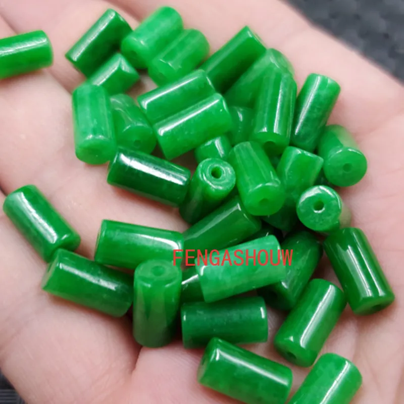 

Hot Selling Natural Jade Dry Green Passepartout Loose Beads Handmade Necklace Bracelet Accessories for Jewelry Making Gift
