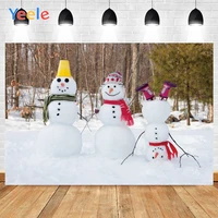 yeele christmas party forest backgrounds for photography winter snow snowman gift baby newborn portrait photo backdrop photocall