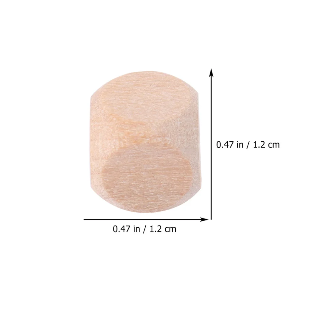 

100pcs Wooden Six-sided Blank Dices Square Blocks For Puzzle Game DIY Craft