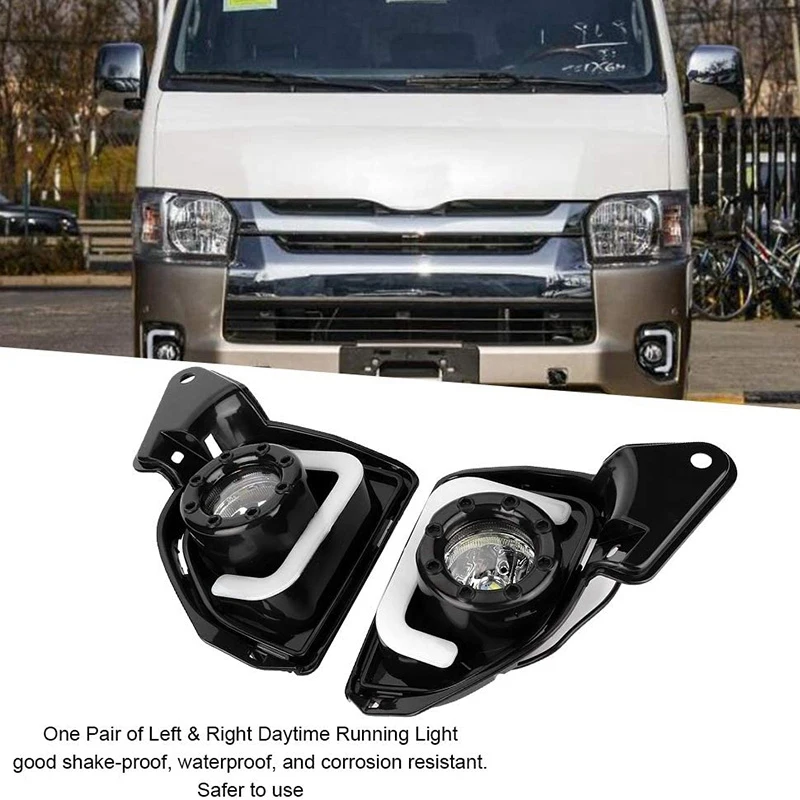 

for Toyota Hiace 2014 2015 2016 2017 2018 Front Fog Light Lamp Led DRL Daytime Running Light with Switch Harness