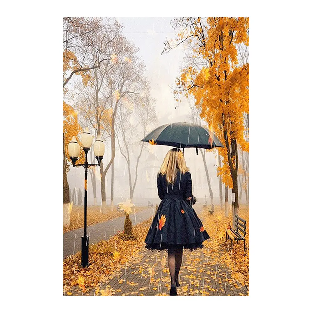 

Autumn Scenic Woman Diamond Painting Portrait Round Full Drill Nouveaute DIY Mosaic Embroidery 5D Cross Stitch Home Decor Gifts