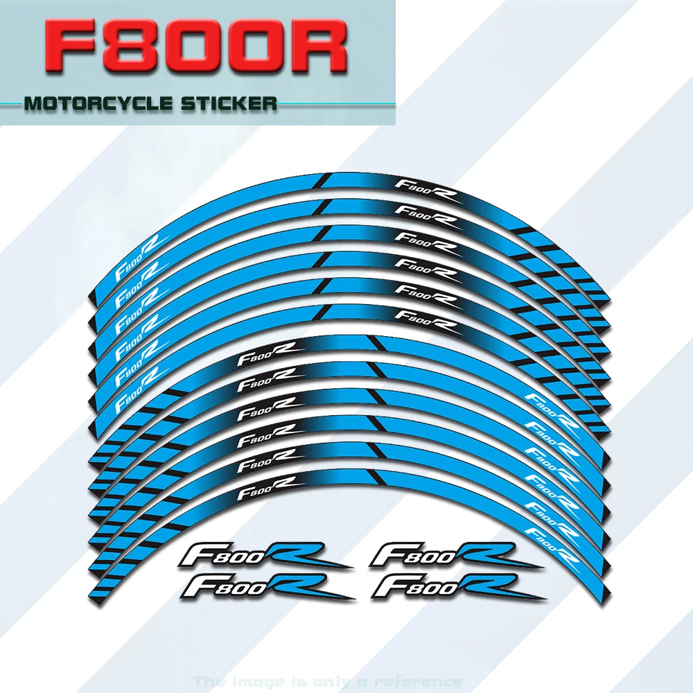 

12 reflective wheel rim stickers wheel hub with color decals for BMW F800R