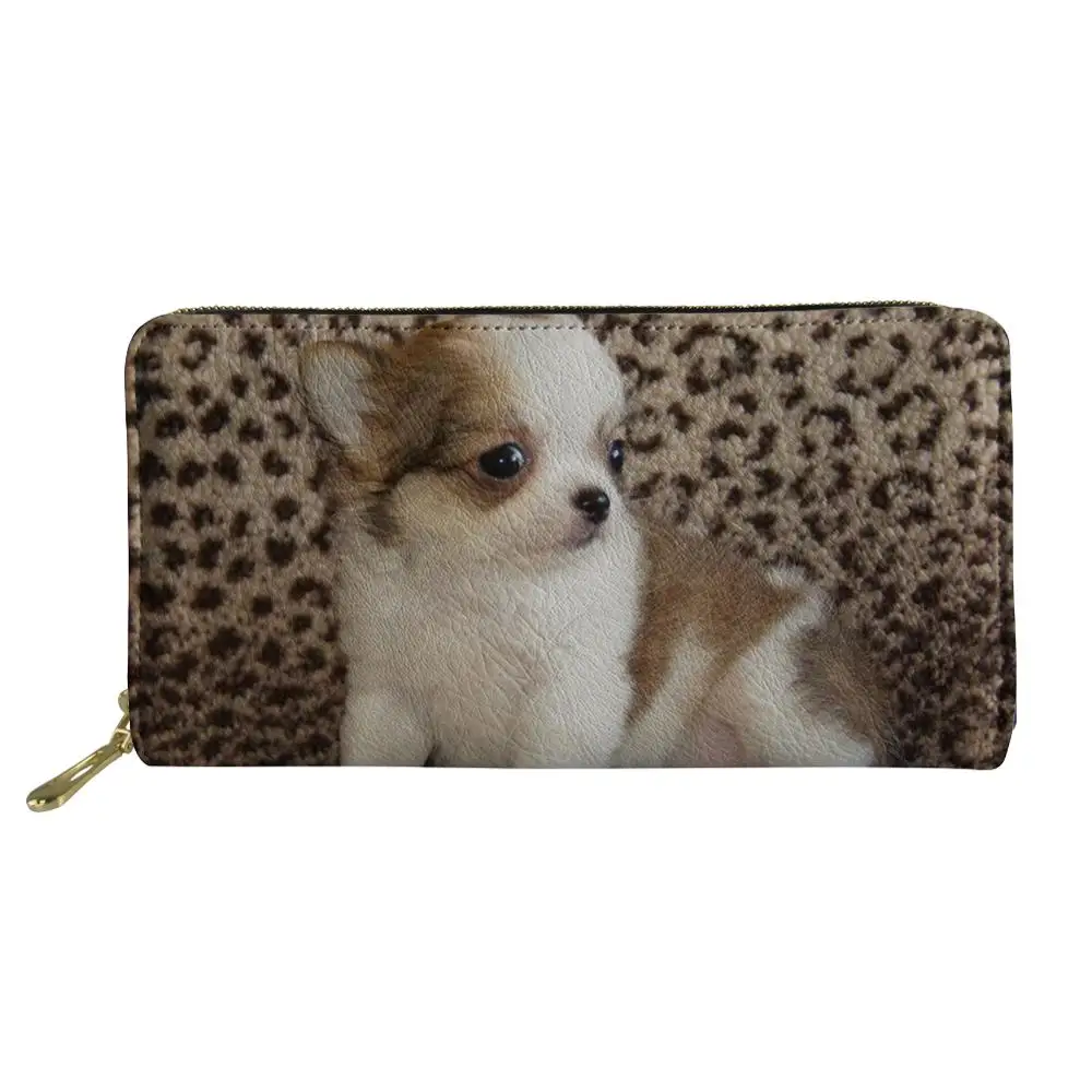 Длинный женский клатч с принтом Coloranimal чихуахуа кошелек вместительные держатели