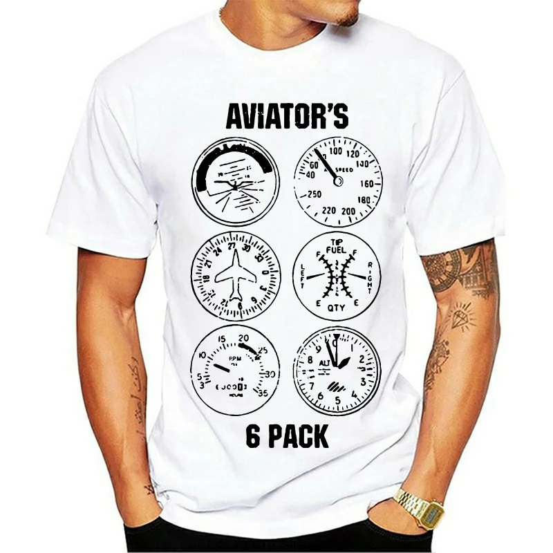 

2021 Brand T Shirts Aviator'S Six Pack T-Shirt - Aeroplane Aircraft Plane Dials Pilot Gift Mens Top Online Tshirt Design