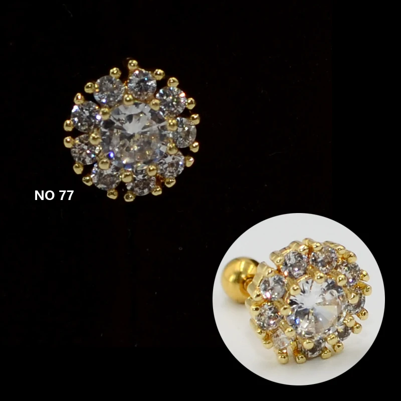 1 пара сережек для ушной хрящ из хирургической стали гипоаллергенные Сережки