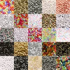 Смешанные акриловые бусины Спираль светящиеся шарики цифровой для девочек с принтом сердца и круглые бусины Spacer Бусины для самостоятельного изготовления ювелирных изделий браслет ручной работы