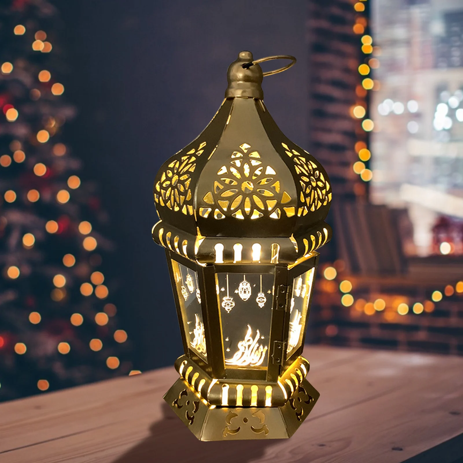 

2021 Ramadan Lantern Decoration LED Lights EID Mubarak Decor Lamp Islam Muslim Party Crafts Home Desktop Eid Decorations Gifts