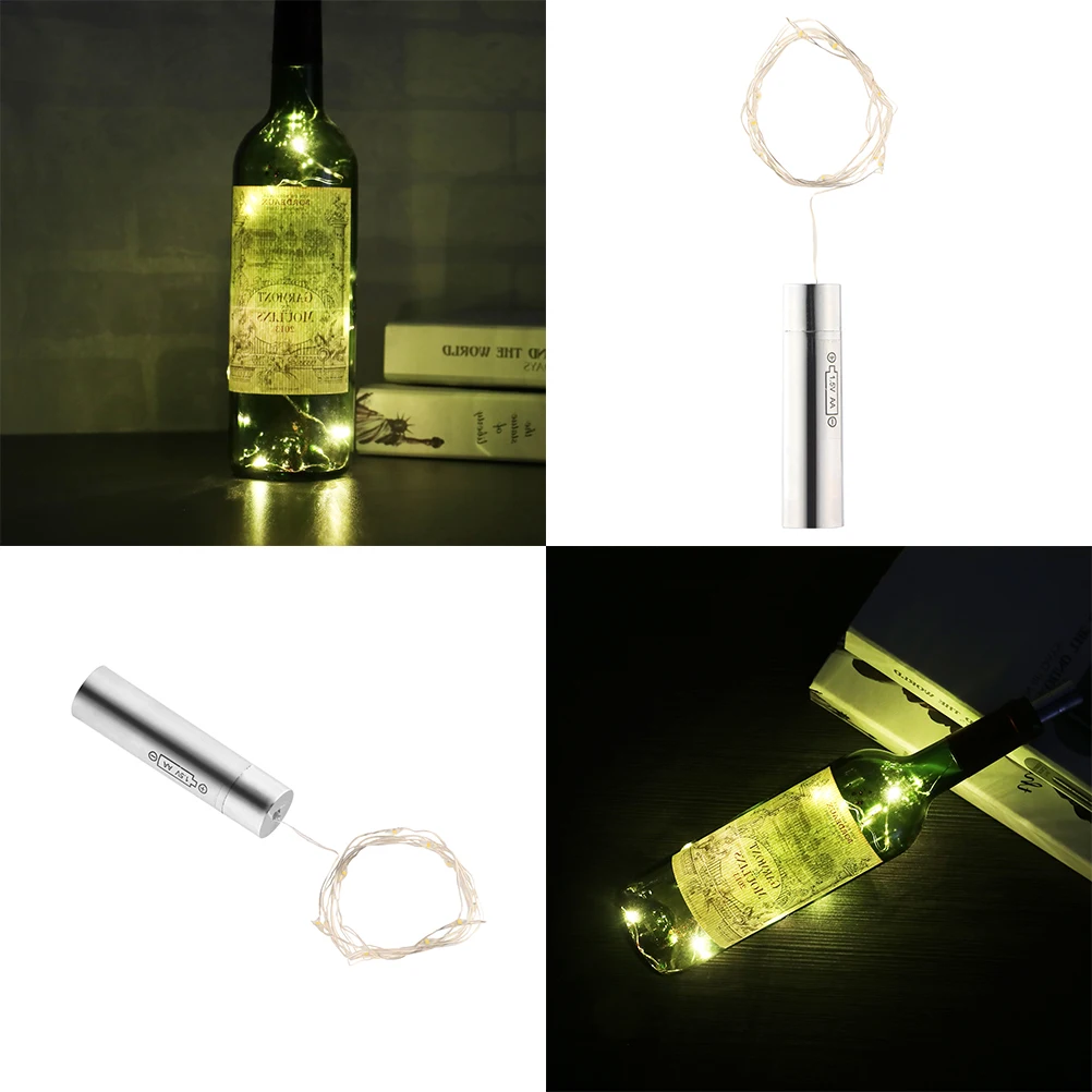 Рождественская светодиодная гирлянда для бутылок лампа освещение вина