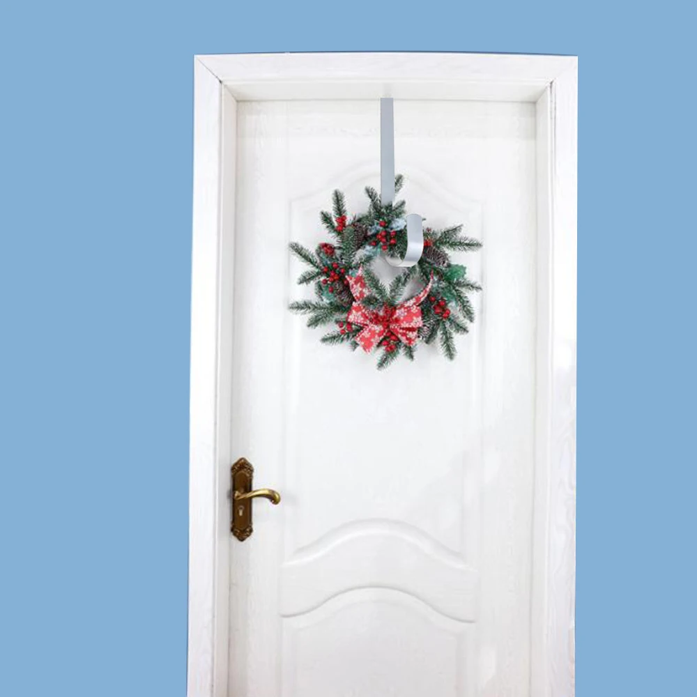 

28/38cm Christmas Door Iron Hook Hangers Removable Storage Rack Organizer For Christmas Wreath Coat Bag Hat Robe 2