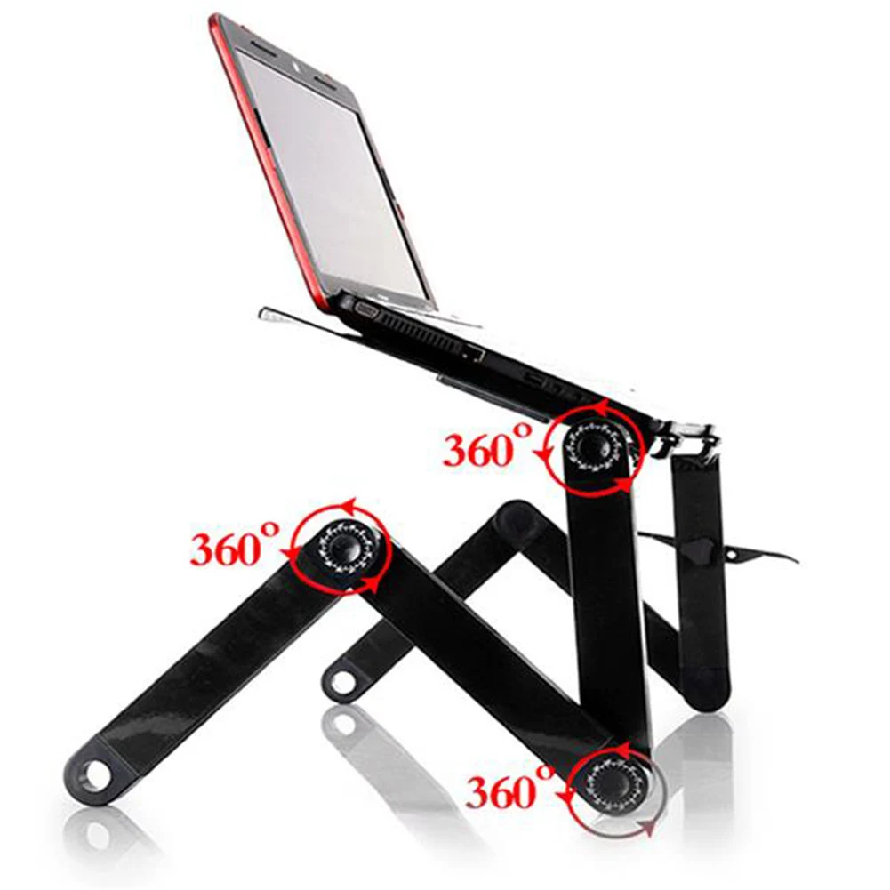 

Portable Foldable Table For Laptop Desk Computer Notebook Stand Tray Home Office 360 degree Adjustable Folding Table 48*26 cm