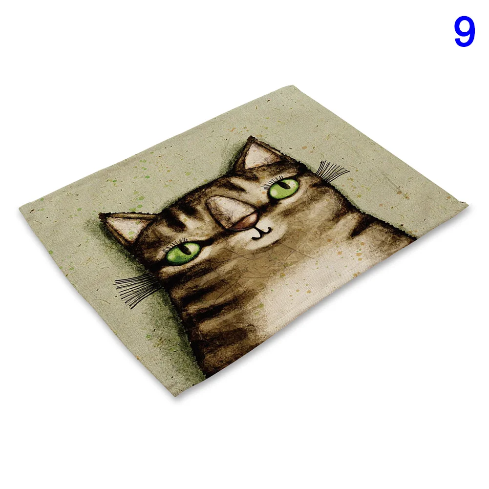 Хлопок лен настольные подставка мультфильм шаблон столовый коврик термостойкие