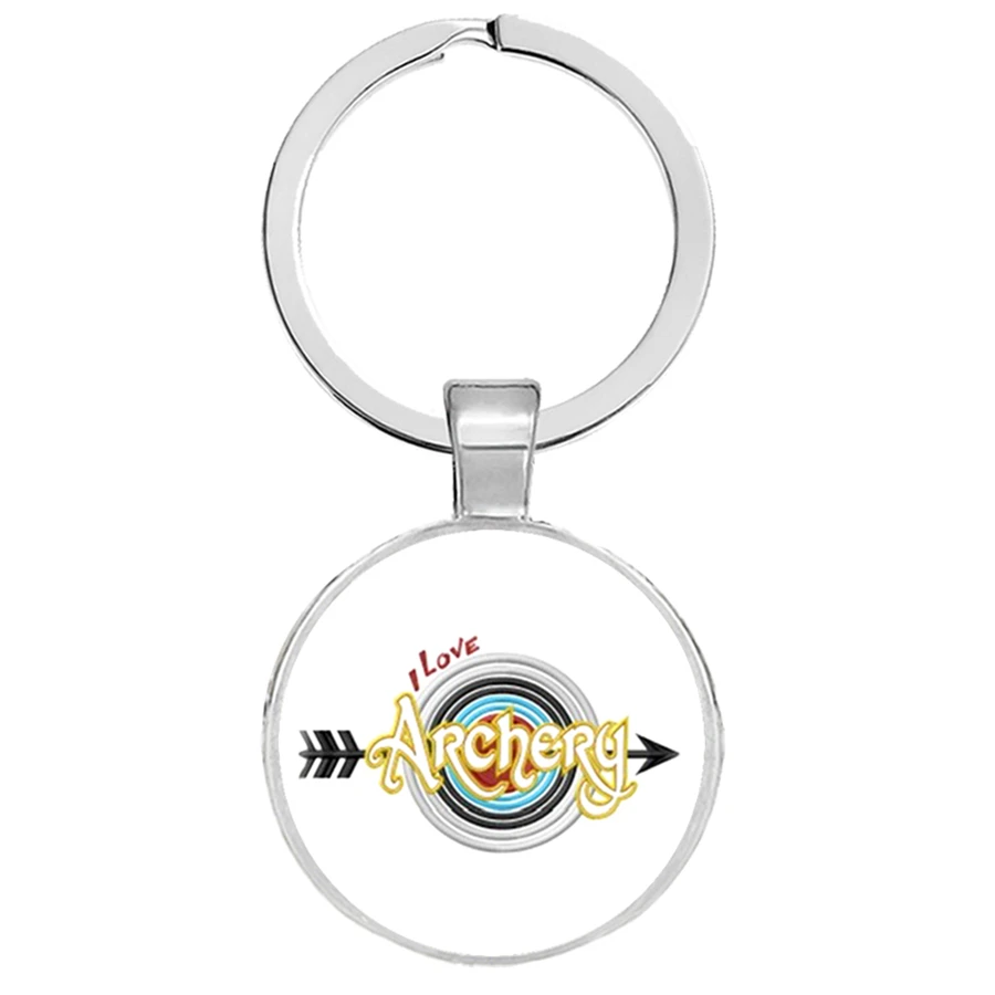 I Love Archery Keychains Simple Trendy Men Women Sports Lover Peace Pendants Keyrings Jewelry Llaveros | Украшения и аксессуары