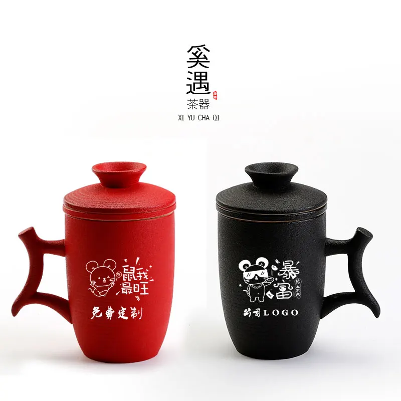 

Креативная ретро-кружка, керамическая стеклянная чашка с крышкой, персонализированная чайная чашка, рождественский подарок, набор питьево...