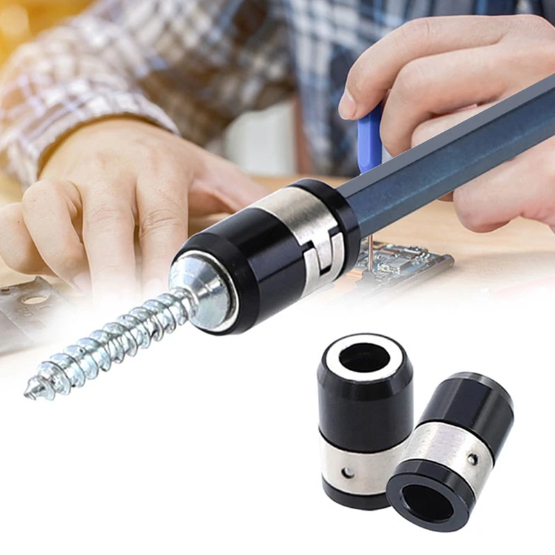 

10 Pcs Bit Magnetizer Ring Screwdriver Bit Drive Universal 21mm Magnetizer Ring Magnetic Steel for Screwdriver Bits