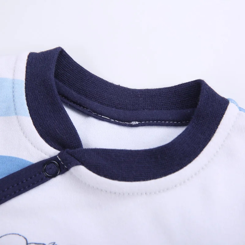 Хлопковая одежда с длинными рукавами для новорожденных мальчиков цельнокроеная