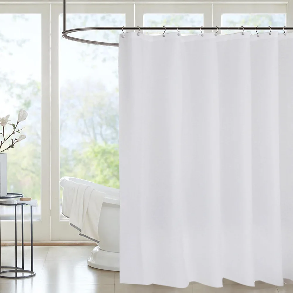 

Dacron Waterproof Shower Curtain Wholesale Pure Color Shower Curtains Partition Anti Peeping Curtain Breathable Bathroom Set