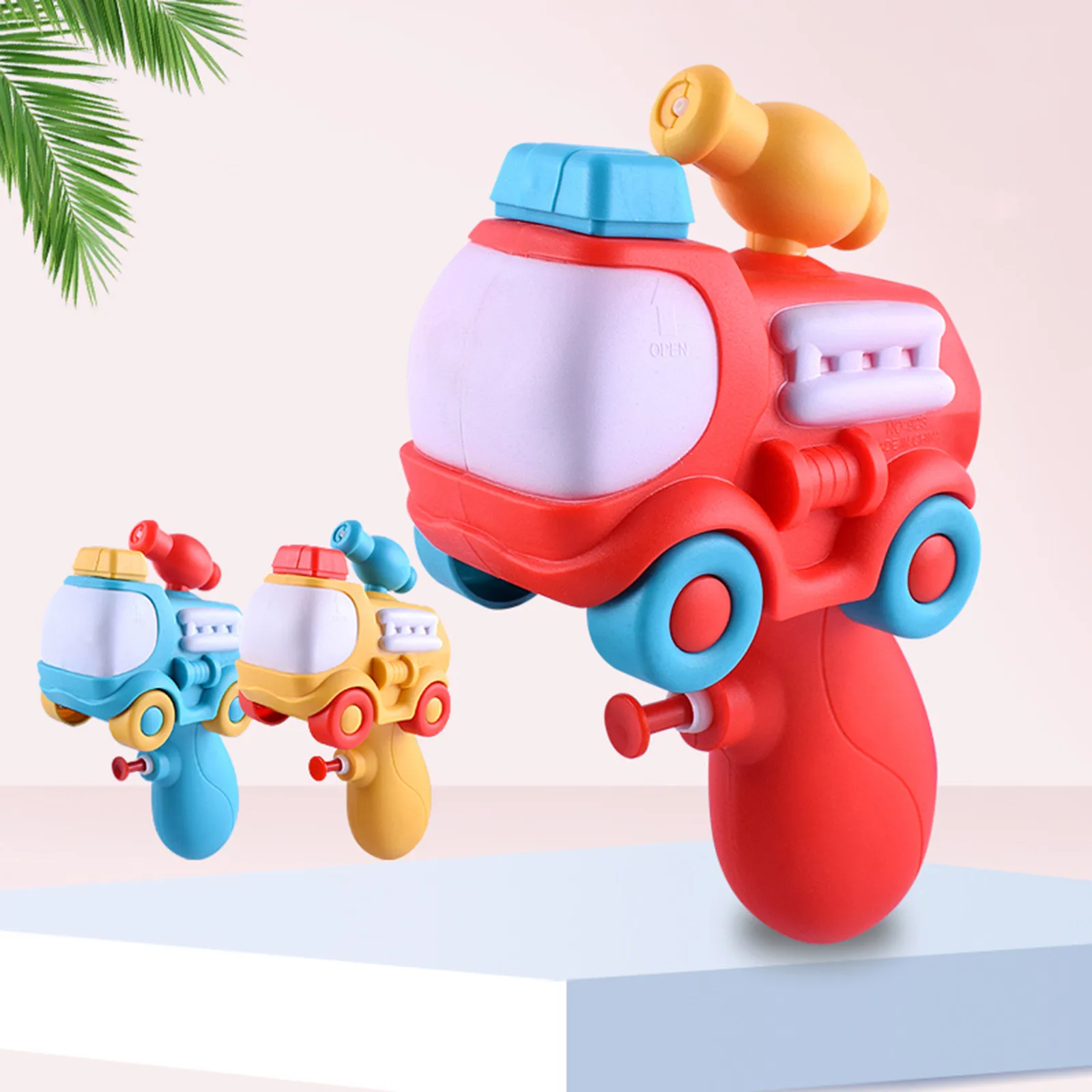 

Cute Fire Truck Waters Gun For Kids Soaker Squirt Games Easy To Catch, Durable Shooting Water Pistol Toy For Party Favors #15