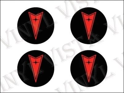 

For 4x Pontiac logo emblem Center wheel hub Cap vinyl decal sticker overlay