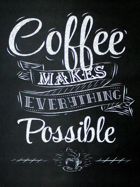 

Coffee Makes Everything Possible, Retro metal Sign/Plaque Wall vintage / Gift