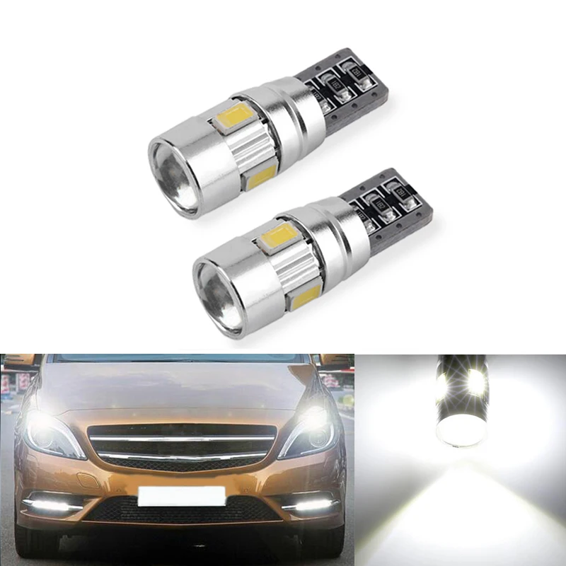 2 шт. Автомобильные светодиодные лампы T10 W5W Samsung W221 W220 W163 W164 W203 C E SLK GLK CLS M GL|Фара для